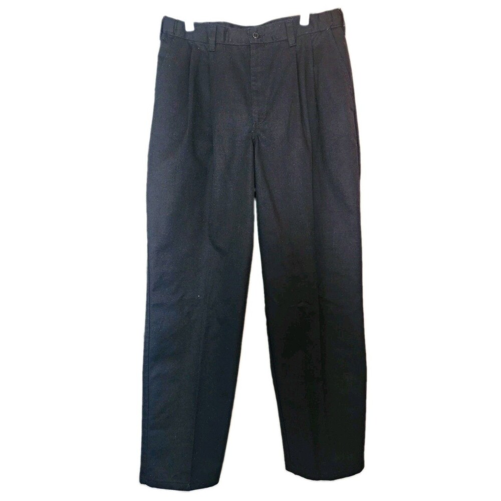 Dickies Men's Black Twill Work Pants 33x32 Cotton/Poly Blend Classic Office Arts